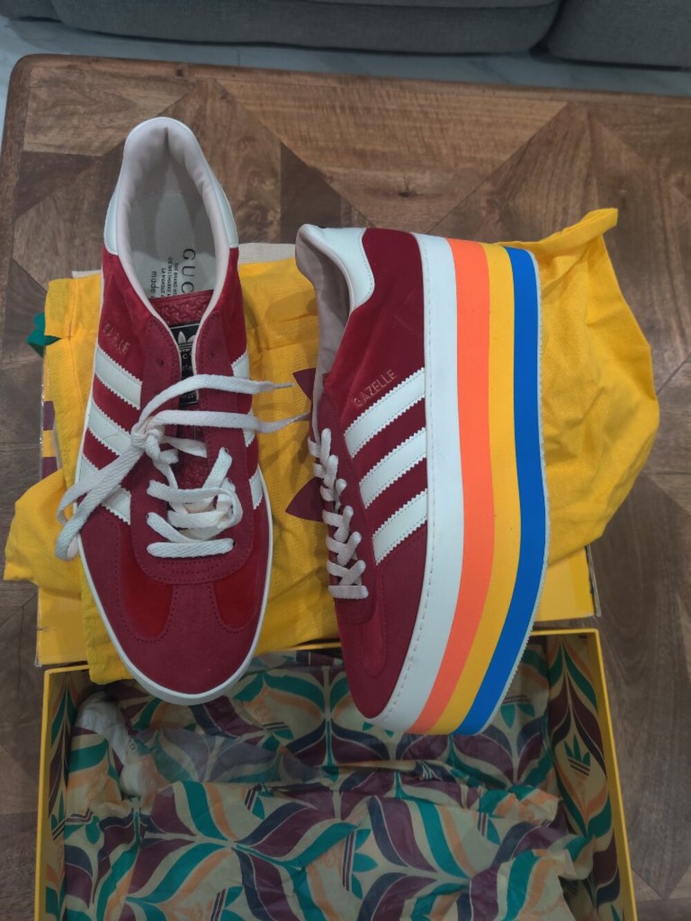 ADIDAS X GUCCI Gazelle Velour Sneakers US11.5 UK10 EU44 new UNISEX $1254.00